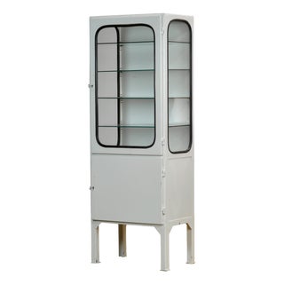 Vintage Medical Cabinet in Glass, 1970s For Sale