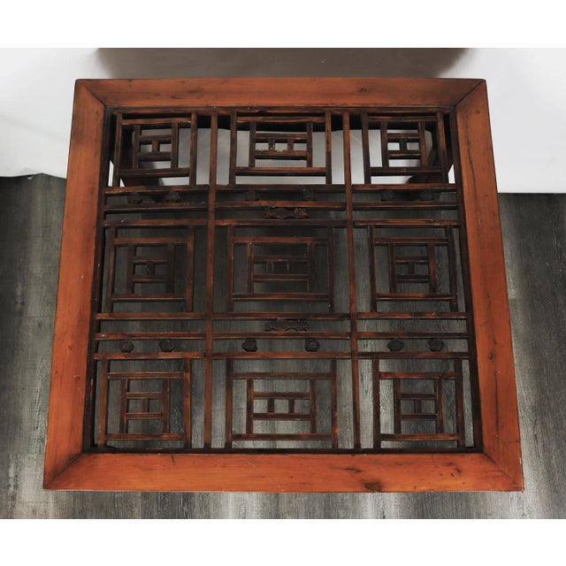 Chinese Style Fret Work Top Coffee Table, Ming Legs For Sale - Image 10 of 12