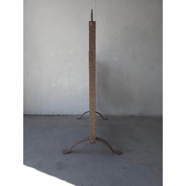 Early 20th Century Antique Art Deco French European Iron Fireplace Screen For Sale - Image 5 of 9