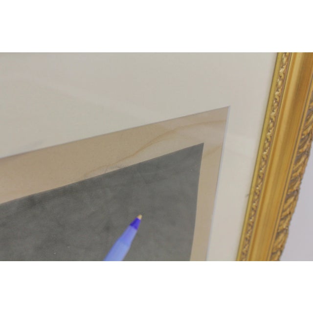 Gold Vintage 19th C. Engraving Pilgrim Signing For Sale - Image 8 of 13