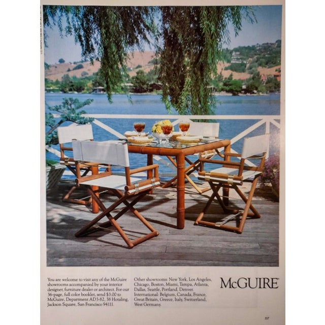 1970s McGuire Director’s X-Chair in Brown Leather For Sale - Image 10 of 10