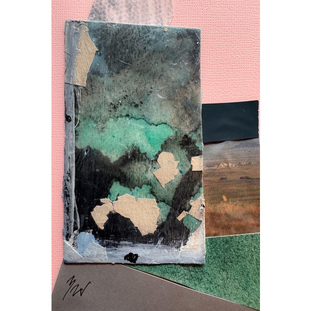 "Superbloom 5" Original Mixed-Media Collage on Paper by Zac Woodiel For Sale In Little Rock - Image 6 of 9