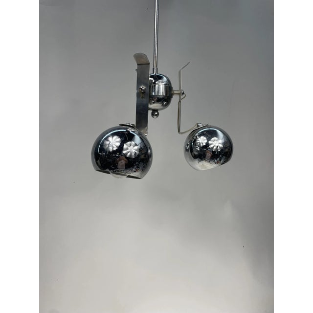 Vintage Space Age Steel Chandelier by Reggiani, 1960s For Sale - Image 3 of 17