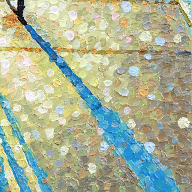 Live Through You - Original Urban Bicycle Still Life Pointillist Acrylic Painting For Sale - Image 4 of 9