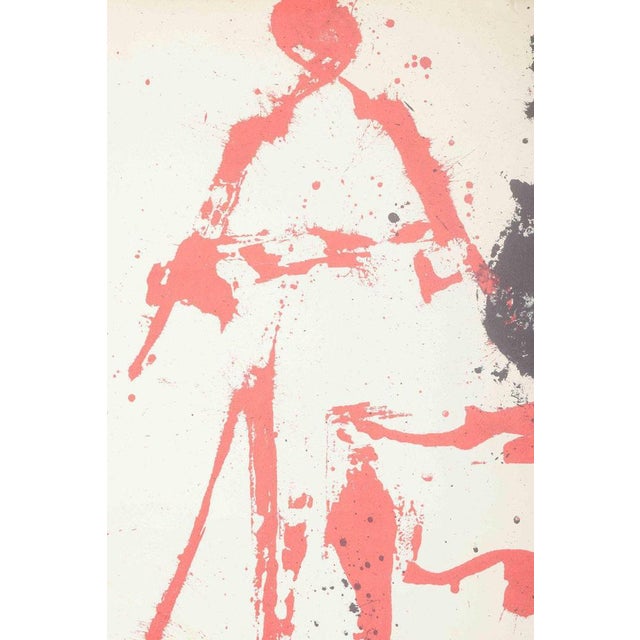 Pierre Fernandez Arman Composition, Amnesty International. Color lithograph in red and black. Artist: Pierre Fernandez...