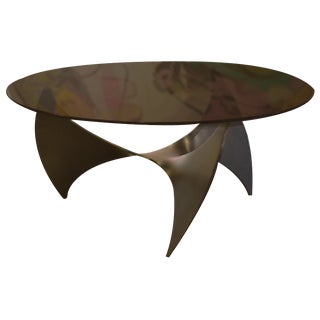 Glass Propeller Coffee Table by Knut Hesterberg for Ronald Schmidt, 1967 For Sale