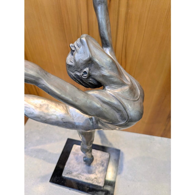 l.e. Bronze Sculpture: "Arabesque" Signed by Rebecca Clark (138/500) For Sale - Image 9 of 11