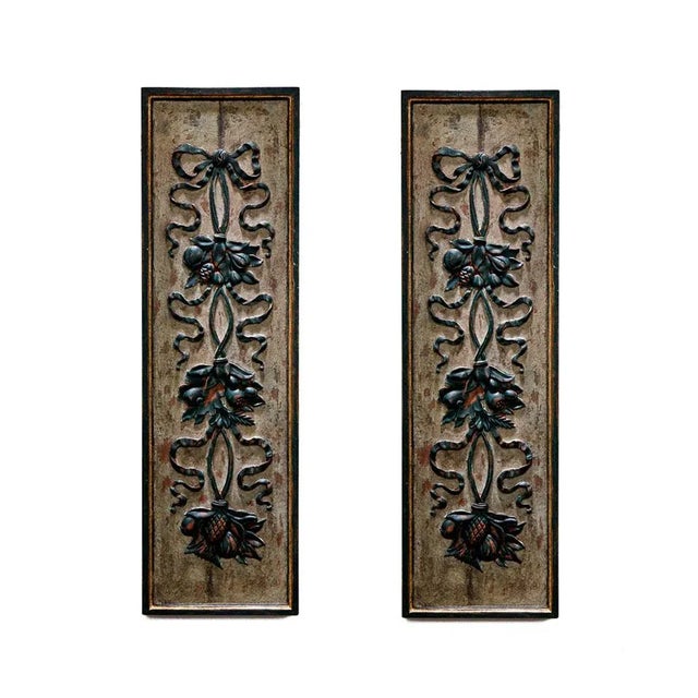 The Rothschild Collection Louis XVI-Style Carved Boiserie Wall Panels - "Essex" a Pair For Sale - Image 4 of 4