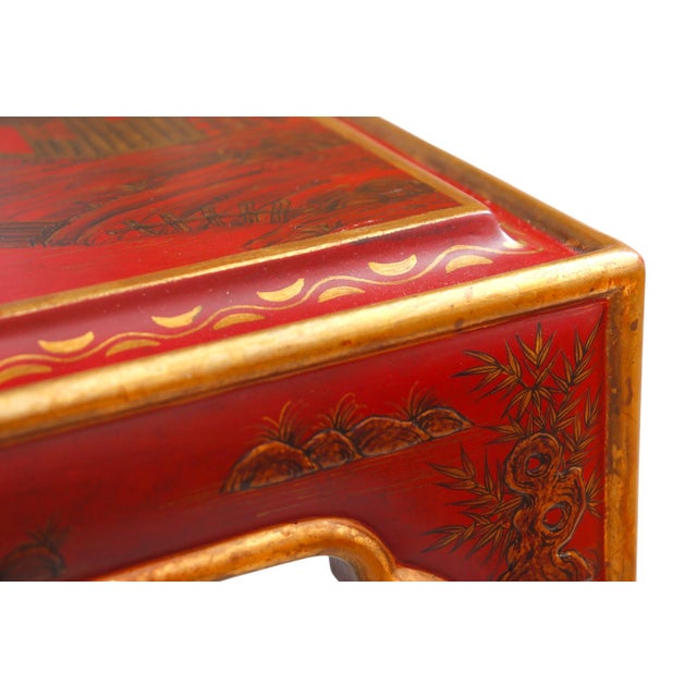 Red Chinoiserie Coffee Table For Sale - Image 10 of 11