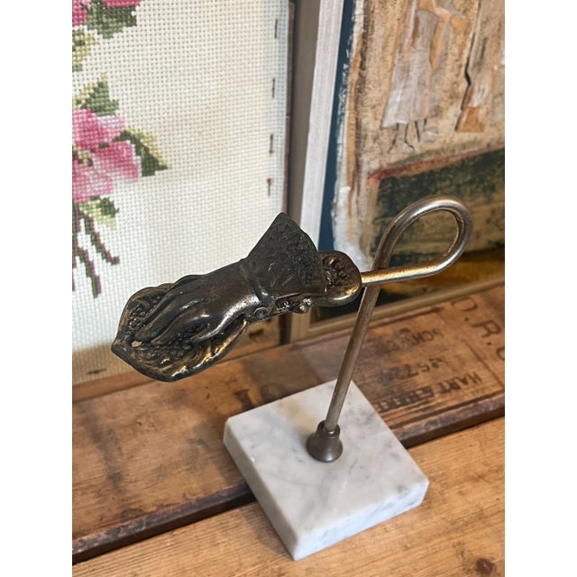 Victorian Vintage Victorian Style Decorative Hand Clip With Stone Like Base For Sale - Image 3 of 8
