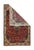 This robust urban Kurdish scatter displays a saturated red field centered by a layered navy and ecru octilobe medallion...