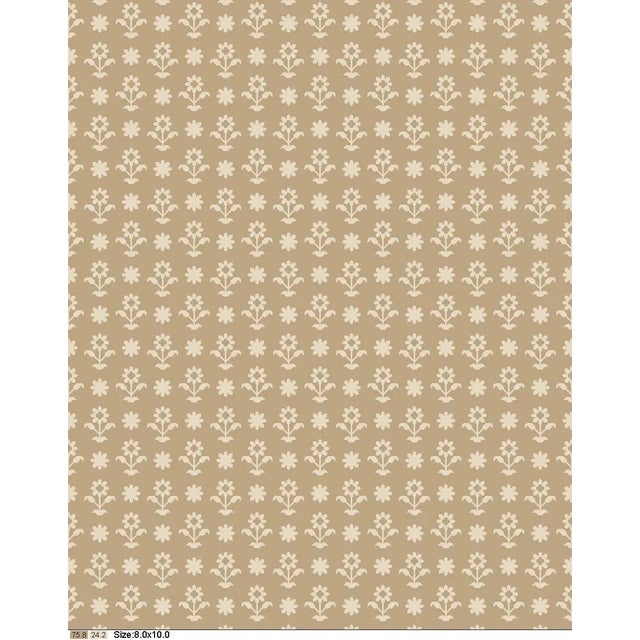 Not Yet Made - Made To Order Rug & Kilim's Block Print Flatweave Rug in Beige with Brown Floral Patterns - 14x24 For Sale - Image 5 of 5