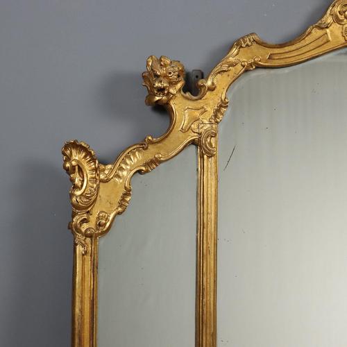Carved and Gilded Wooden Mirror For Sale - Image 4 of 13