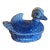 1990s Blue & White Porcelain Duck Serving Bowl Dish With Lid For Sale