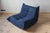 Blue Microfiber Togo Living Room by Michel Ducaroy for Ligne Roset, 1970, Set of 5 For Sale - Image 6 of 17