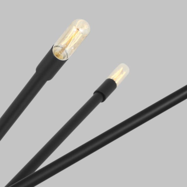 Modern Chapman & Myers by Visual Comfort Studio Eastyn 12-Light Extra Large Chandelier in Midnight Black For Sale - Image 3 of 4