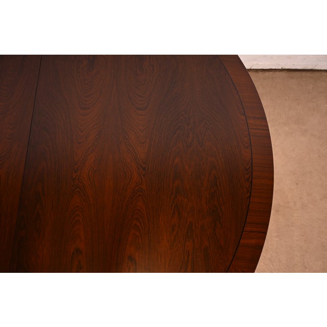 R. J. Horner Style Antique Victorian Carved Rosewood Pedestal Extension Dining Table | Newly Refinished For Sale - Image 12 of 14