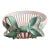 Vintage Italian Round Tiffany Blue Ceramic Ribbon Bow Front Decorative Bread Serving Bowl For Sale