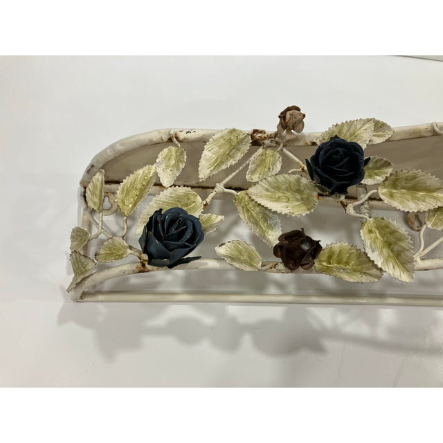 1950s Italian Tole Console Shelf For Sale - Image 9 of 10