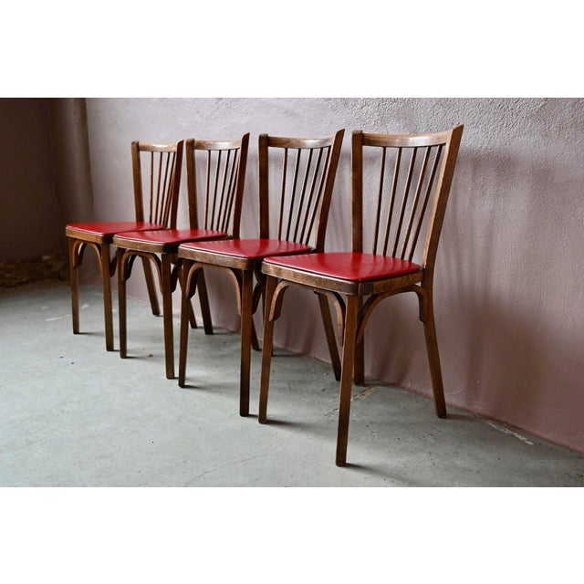 1980s Baumann Bistro Chairs by Joamin Baumann, 1980s, Set of 4 For Sale - Image 5 of 17