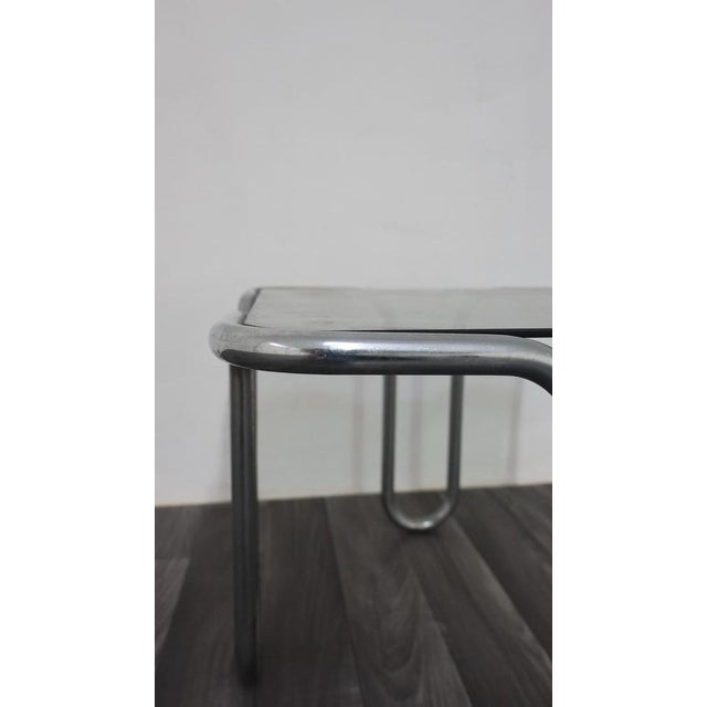 Metal Coffee Table in Chromed Tubular Steel and Smoked Glass by Ezio Didone, 1970s For Sale - Image 7 of 13