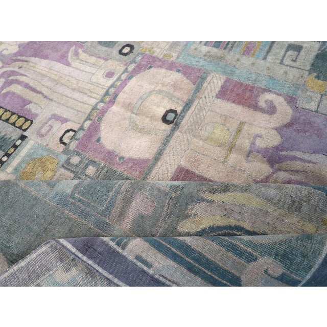 Textile Galerie Shabab Collection Mid-20th Century Turkish Art Deco Room Size Carpet For Sale - Image 7 of 8