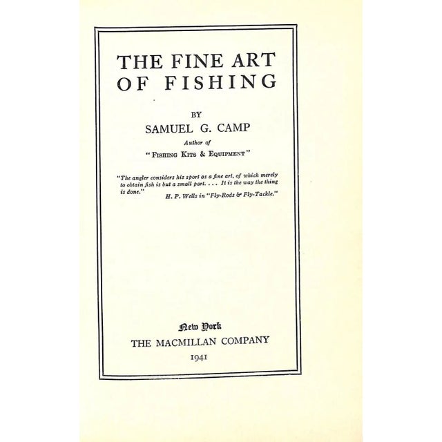 "The Fine Art of Fishing" 1941 Camp, Samuel G. For Sale - Image 4 of 5