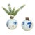 Pair of Hand-Painted Blue & White Porcelain Vases For Sale