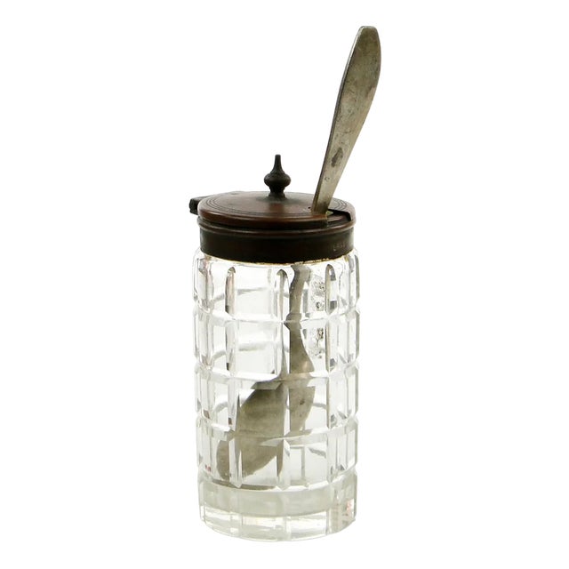 Biedermeier German Mustard Container, 1930s For Sale