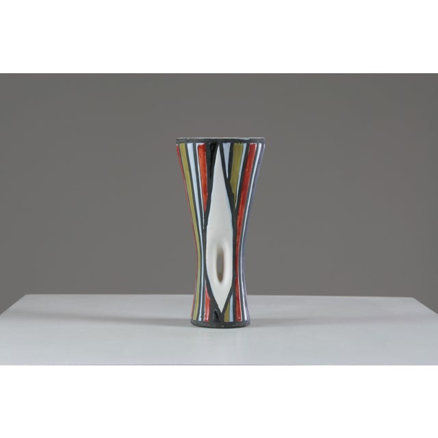 Mid-Century Modern Openwork Diabolo Vase by Roger Capron, France, 1960s For Sale - Image 3 of 12