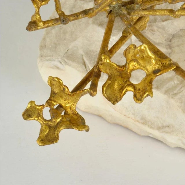 Sculptural Brass Art Table Lamp, Belgium, 1980s For Sale - Image 9 of 12