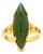Vintage 25mm Green Nephrite Jade 18k Gold Cocktail Statement Ring For Sale