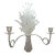 Vintage Solid Brass Metal Wheat Candle Holder Wall Sconce Verdigris Patina For Sale