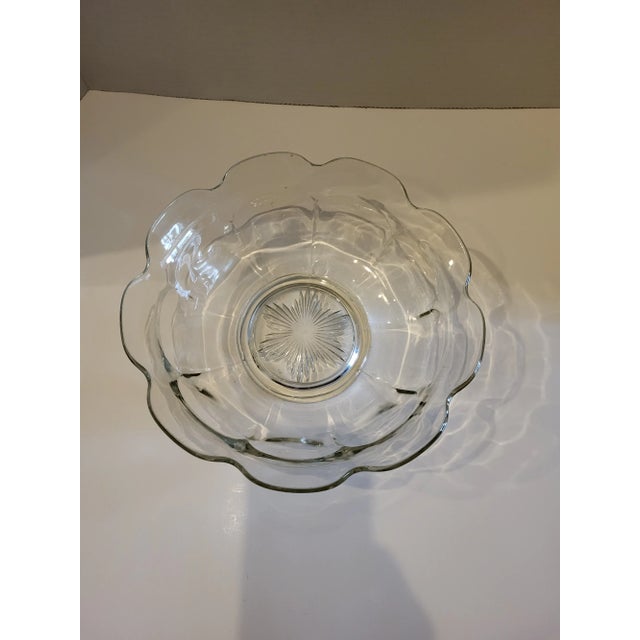 Vintage Glass Serving Bowl For Sale - Image 4 of 7