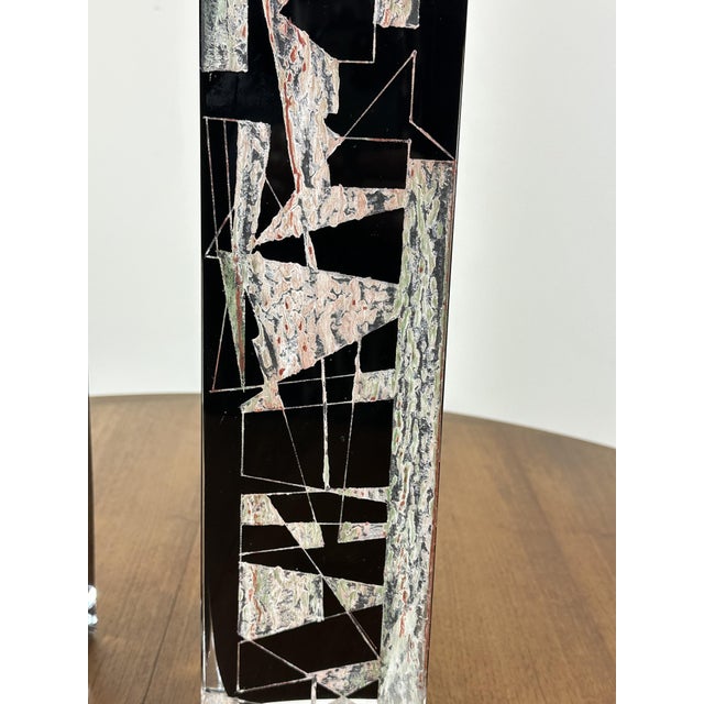 1960s Cubist Vases from Anatole Riecke, 1969, Set of 2 For Sale - Image 5 of 14