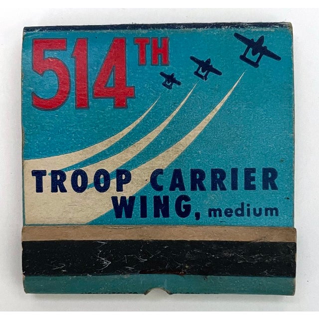 Vintage US Air Force matchbook from the 514th mobility wing of Long Island NY. 3 dimensional matchbook is mounted inside a...