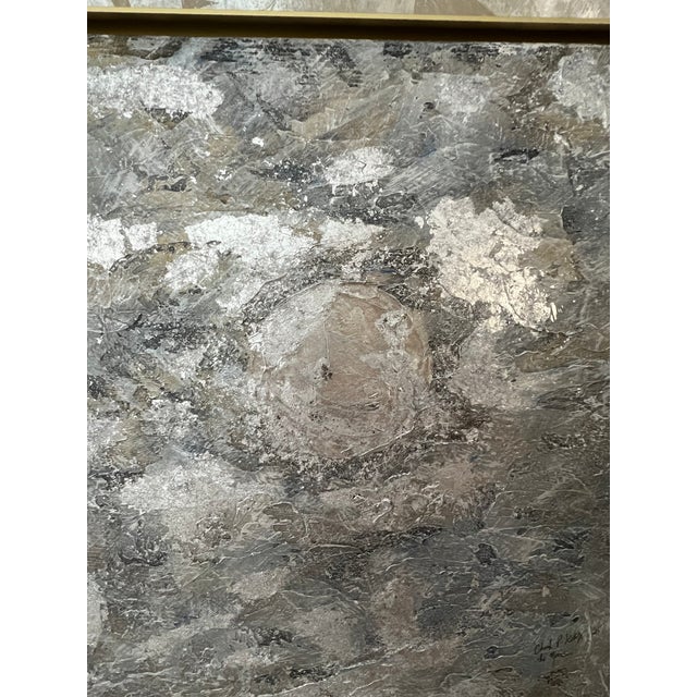 Moon in High Heaven - Canvas Art Designed by Cheryl P. Kohloff 20”x20” Canvas Art Gold Metallic Frame Medium: Acrylic...