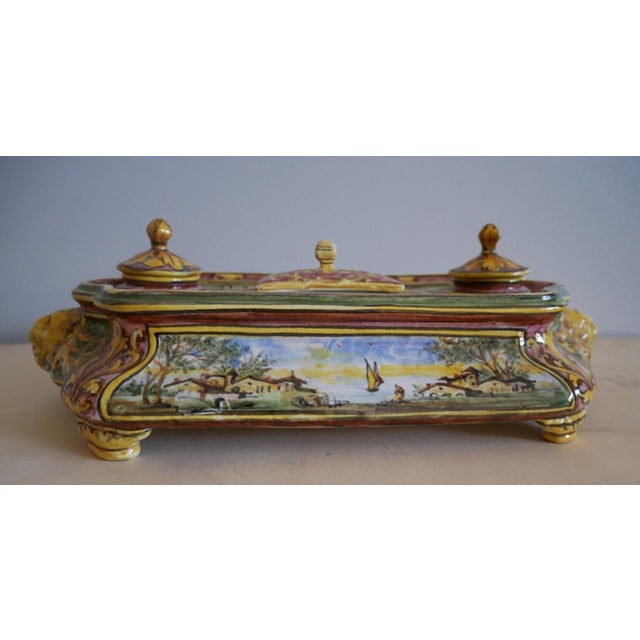 Ceramic Inkwell from Minghetti, Bologna, 1890s For Sale - Image 9 of 13