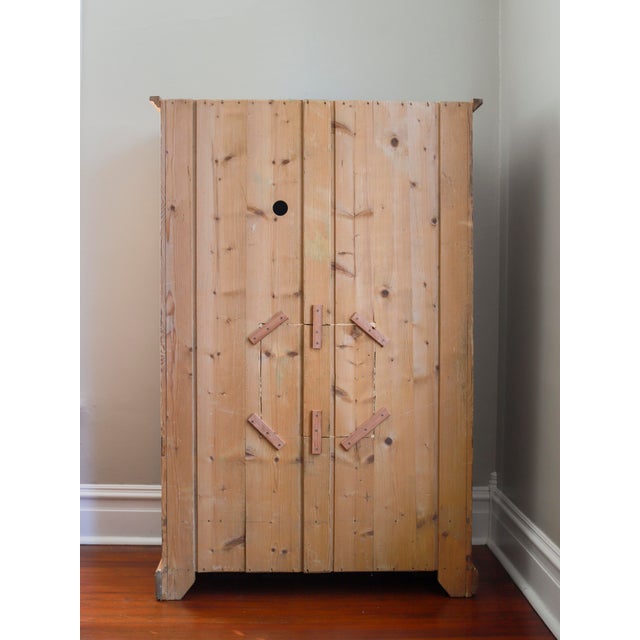 19th Century French Pine Wardrobe, Armoire, Linen Press For Sale - Image 11 of 13