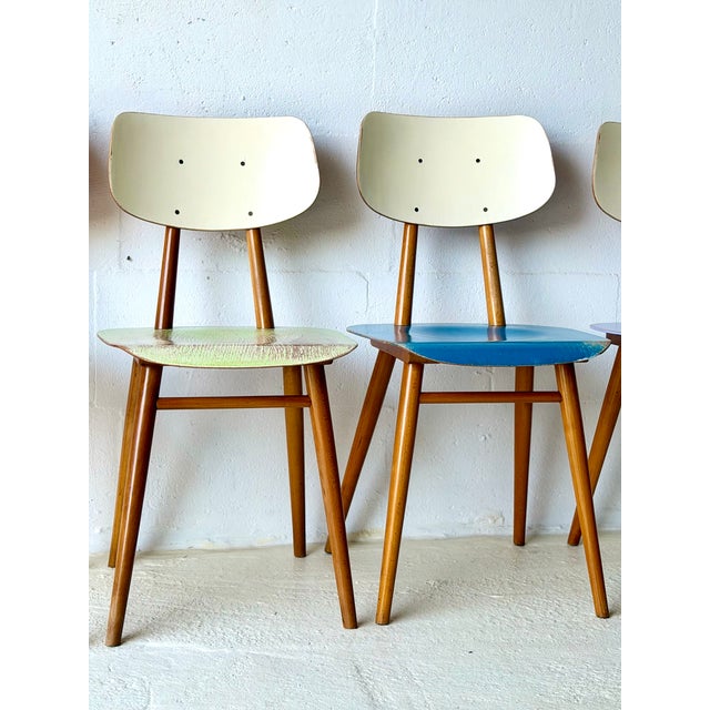 Bistro Chairs from Ton, 1960, Set of 4 For Sale - Image 14 of 18