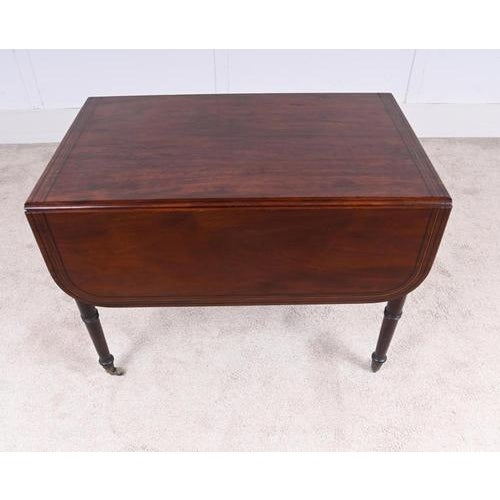 Georgian Mahogany Pembroke Table with Drawer and Drop Leaves, 1810 For Sale - Image 6 of 10