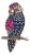 3.14 Carat Pink & Blue Sapphire & Diamond Pave in 18k White Gold Parrot Brooch For Sale