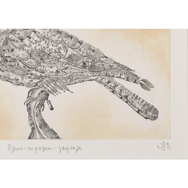 2000 - 2009 Maria Paletta, Carrier Pigeon, Etching For Sale - Image 5 of 6