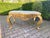 1980s Artisan Louis XVI Gold Beech Marble Coffee Table For Sale - Image 9 of 11