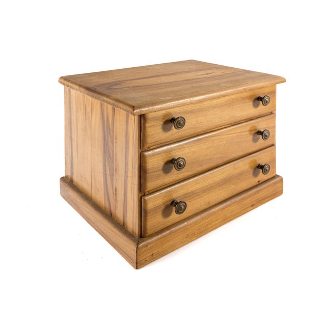 Traditional Vintage Salesman Sample Maple Chest of Drawers For Sale - Image 3 of 9