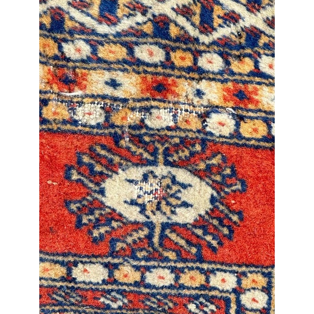 Blue Small Vintage Pakistani Rug, 1980s For Sale - Image 8 of 14