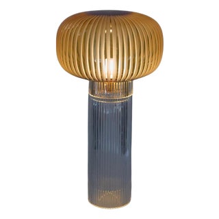 Pure Crystal Glass Onna Clear and Grande Amber Table Lamp by Studio Bojola For Sale