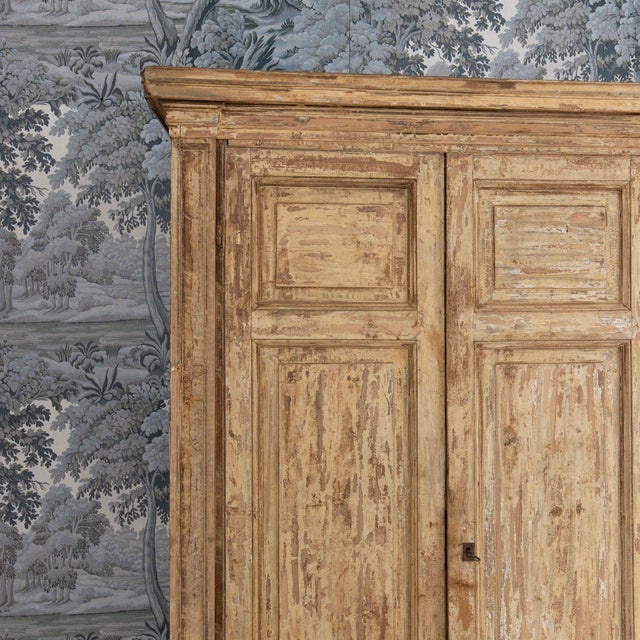 Neoclassical 18th C. Italian Housekeeper's Cupboard in Original Paint For Sale - Image 3 of 17