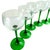 Vintage Luminarc Durand France Emerald Green Stem Small Wine Glasses- Set of 6 For Sale - Image 6 of 7