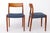 Pair of 2 Niels Møller Chairs, Model 77 – 1950s, Fabric Upholstery Solid teak wood frames, professionally restored and...
